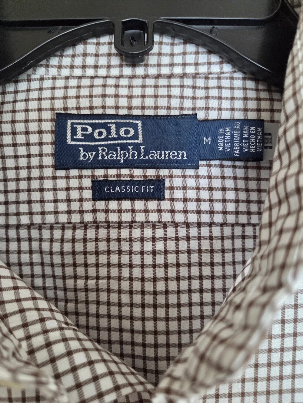 Polo Ralph Lauren Men's Classic Brown Plaid Twill Sport Shirt Size Medium NWT